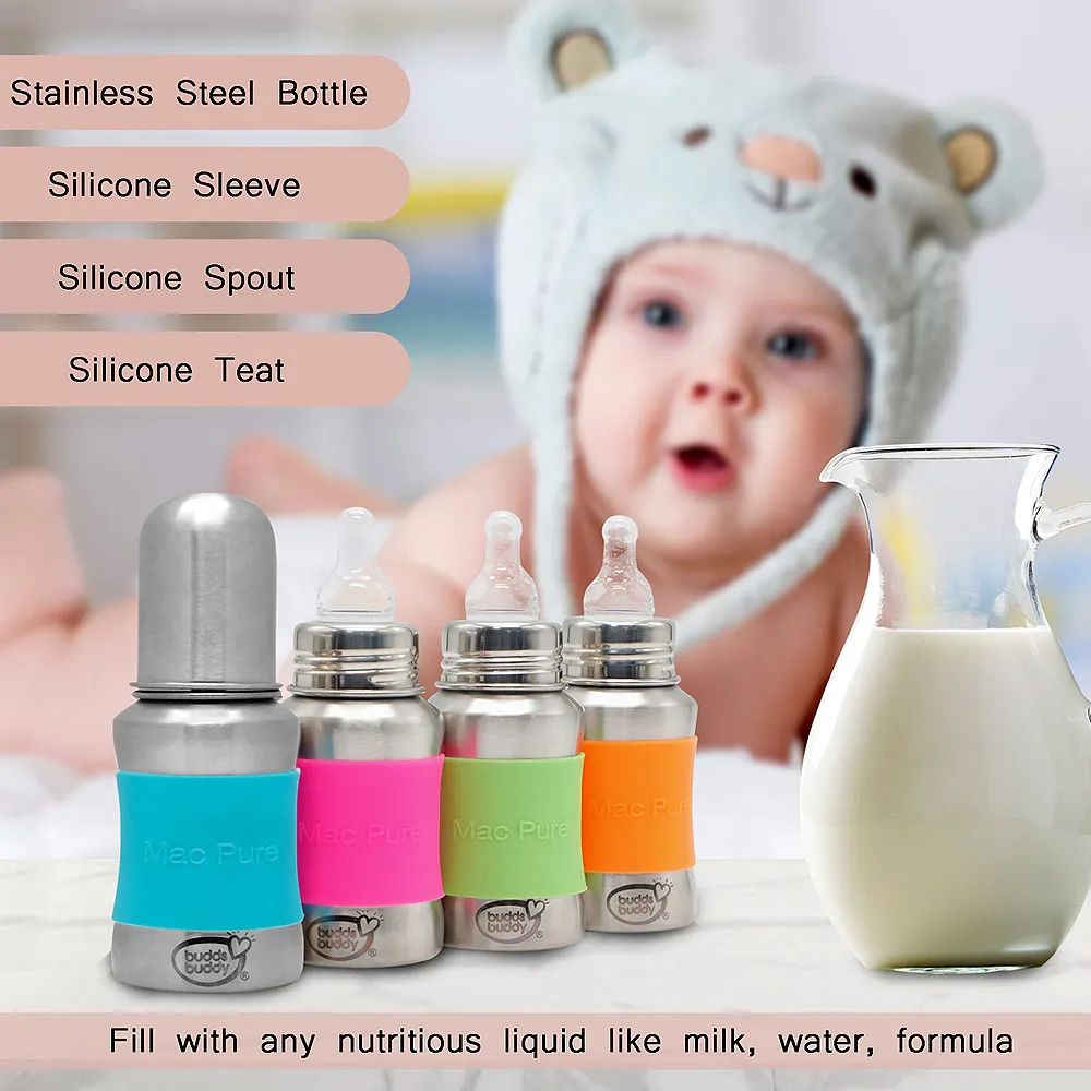 Steel milk fashion feeding bottle